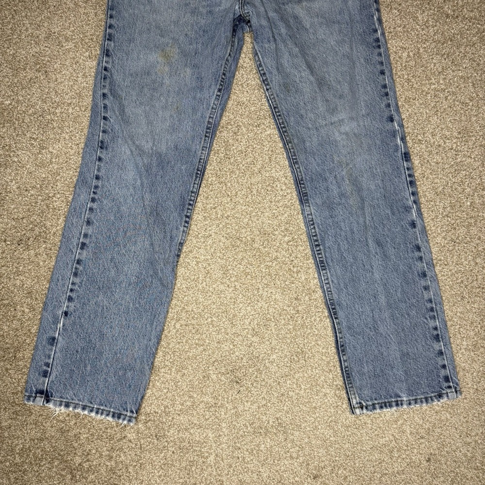 Vintage Lee Jeans Men's 31x30 (Tag 33x30) Denim Straight Leg Distressed - Picture 3 of 14